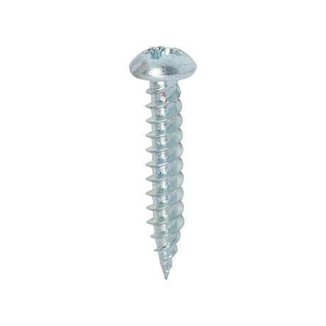 This is an image showing TIMCO Twin-Threaded Woodscrews - PZ - Round - Zinc - 8 x 1 - 200 Pieces Box available from T.H Wiggans Ironmongery in Kendal, quick delivery at discounted prices.