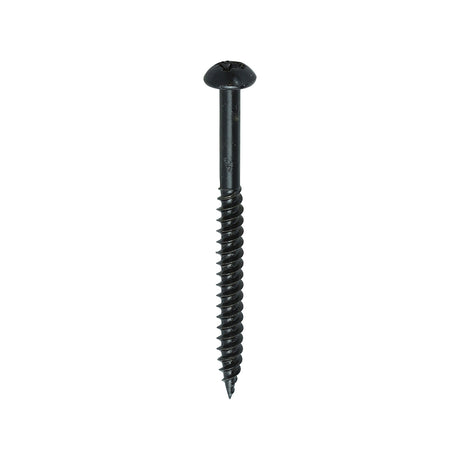 This is an image showing TIMCO Blackjax Woodscrews - PZ - Round - Black Organic - 8 x 2 - 200 Pieces Box available from T.H Wiggans Ironmongery in Kendal, quick delivery at discounted prices.