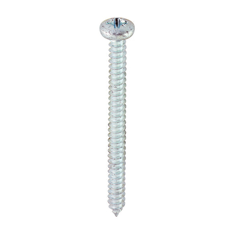 This is an image showing TIMCO Self-Tapping Screws - PZ - Pan - Zinc - 8 x 2 - 200 Pieces Box available from T.H Wiggans Ironmongery in Kendal, quick delivery at discounted prices.