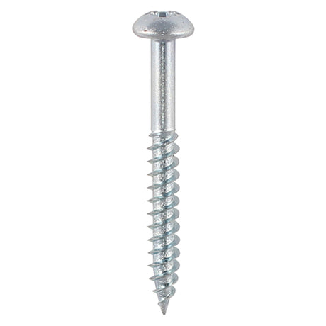 This is an image showing TIMCO Twin-Threaded Woodscrews - PZ - Round - Zinc - 8 x 2 - 200 Pieces Box available from T.H Wiggans Ironmongery in Kendal, quick delivery at discounted prices.
