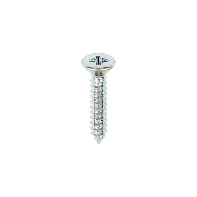 This is an image showing TIMCO Self-Tapping Screws - PZ - Countersunk - Zinc - 10 x 1 - 200 Pieces Box available from T.H Wiggans Ironmongery in Kendal, quick delivery at discounted prices.