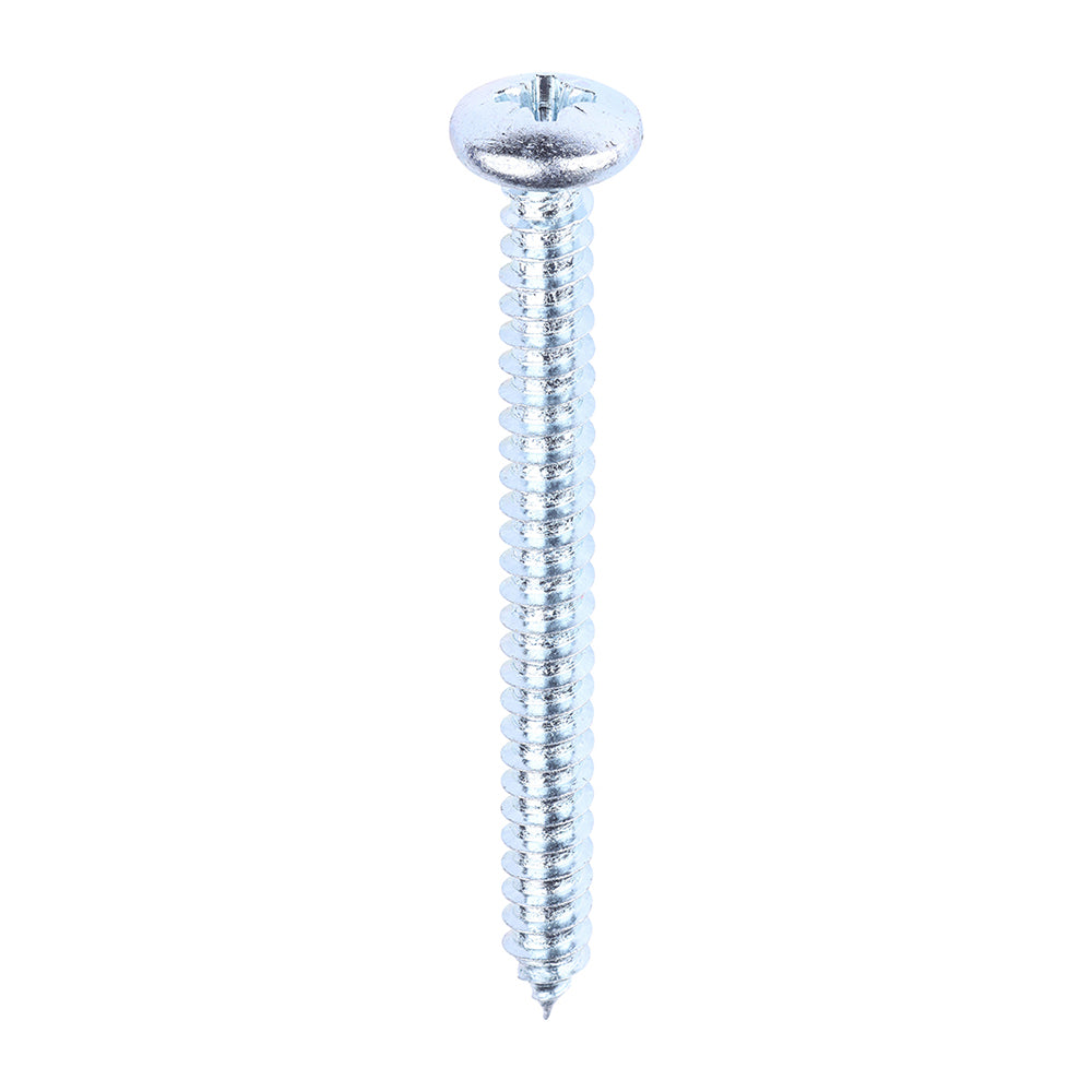 This is an image showing TIMCO Self-Tapping Screws - PZ - Pan - Zinc - 10 x 2 - 200 Pieces Box available from T.H Wiggans Ironmongery in Kendal, quick delivery at discounted prices.