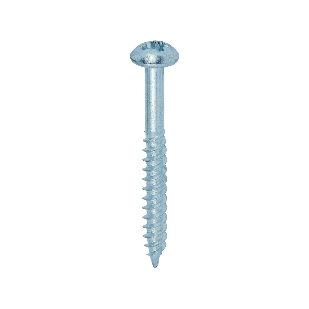 This is an image showing TIMCO Twin-Threaded Woodscrews - PZ - Round - Zinc - 10 x 2 - 200 Pieces Box available from T.H Wiggans Ironmongery in Kendal, quick delivery at discounted prices.