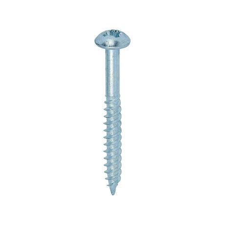 This is an image showing TIMCO Twin-Threaded Woodscrews - PZ - Round - Zinc - 10 x 2 - 200 Pieces Box available from T.H Wiggans Ironmongery in Kendal, quick delivery at discounted prices.