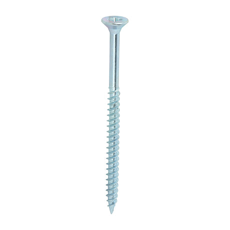 This is an image showing TIMCO Twin-Threaded Woodscrews - PZ - Double Countersunk - Zinc - 10 x 3 - 100 Pieces Box available from T.H Wiggans Ironmongery in Kendal, quick delivery at discounted prices.