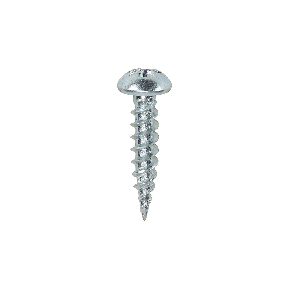 This is an image showing TIMCO Twin-Threaded Woodscrews - PZ - Round - Zinc - 6 x 5/8 - 200 Pieces Box available from T.H Wiggans Ironmongery in Kendal, quick delivery at discounted prices.