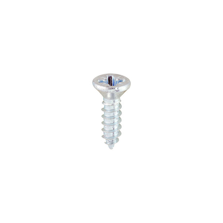 This is an image showing TIMCO Metal Tapping Screws - PZ - Countersunk - Self-Tapping - Zinc - 8 x 1/2 - 200 Pieces Box available from T.H Wiggans Ironmongery in Kendal, quick delivery at discounted prices.