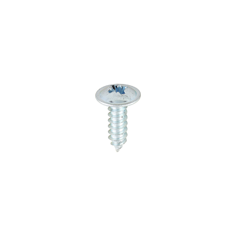 This is an image showing TIMCO Metal Tapping Screws - PZ - Flange - Self-Tapping - Zinc - 8 x 1/2 - 200 Pieces Box available from T.H Wiggans Ironmongery in Kendal, quick delivery at discounted prices.