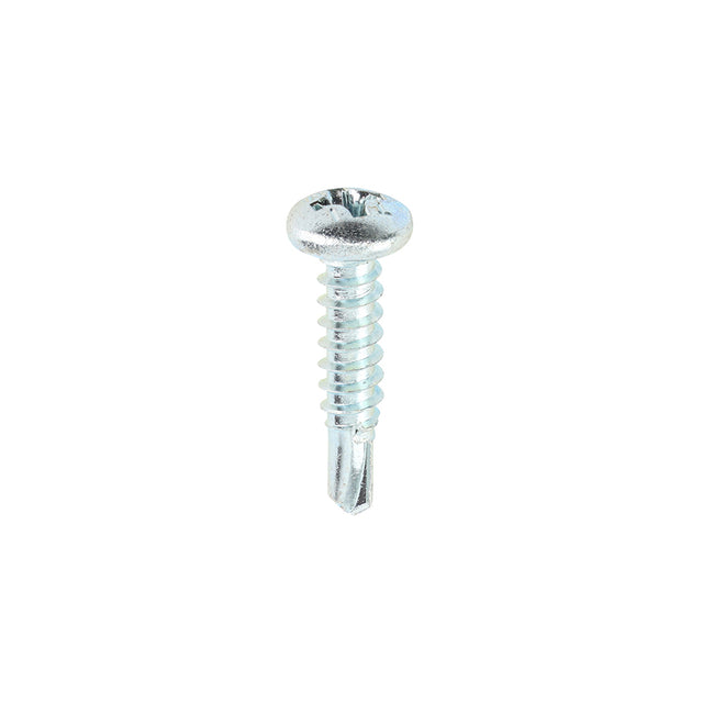 This is an image showing TIMCO Metal Construction Sheet & Stud Screws - PH - Pan - Self-Drilling - Zinc - 8 x 3/4 - 1000 Pieces Box available from T.H Wiggans Ironmongery in Kendal, quick delivery at discounted prices.