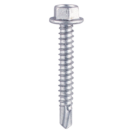 This is an image showing TIMCO Metal Construction Light Section Screws - Hex - Self-Drilling - Zinc - 10 x 3/4 - 1000 Pieces Box available from T.H Wiggans Ironmongery in Kendal, quick delivery at discounted prices.