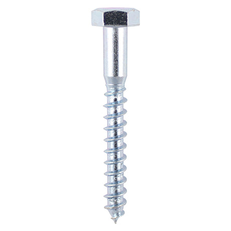 This is an image showing TIMCO Coach Screws - Hex - Zinc - 6.0 x 100 - 70 Pieces TIMbag available from T.H Wiggans Ironmongery in Kendal, quick delivery at discounted prices.