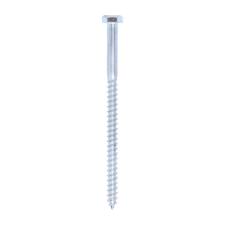 This is an image showing TIMCO Coach Screws - Hex - Zinc - 6.0 x 100 - 200 Pieces Box available from T.H Wiggans Ironmongery in Kendal, quick delivery at discounted prices.