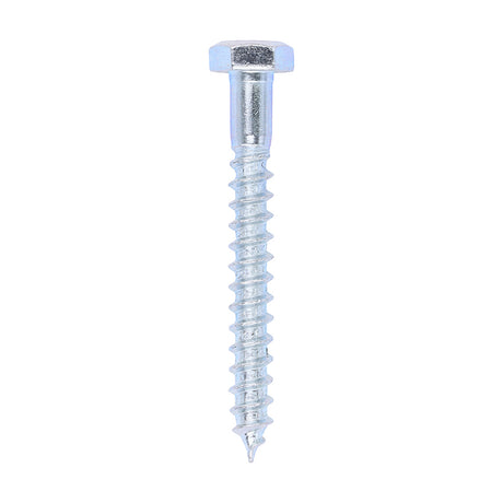 This is an image showing TIMCO Coach Screws - Hex - Zinc - 6.0 x 50 - 200 Pieces Box available from T.H Wiggans Ironmongery in Kendal, quick delivery at discounted prices.