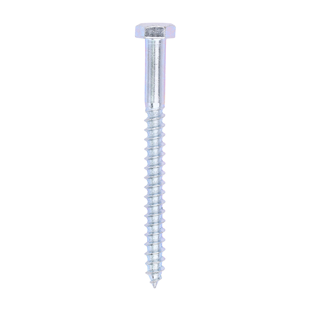 This is an image showing TIMCO Coach Screws - Hex - Zinc - 6.0 x 70 - 200 Pieces Box available from T.H Wiggans Ironmongery in Kendal, quick delivery at discounted prices.