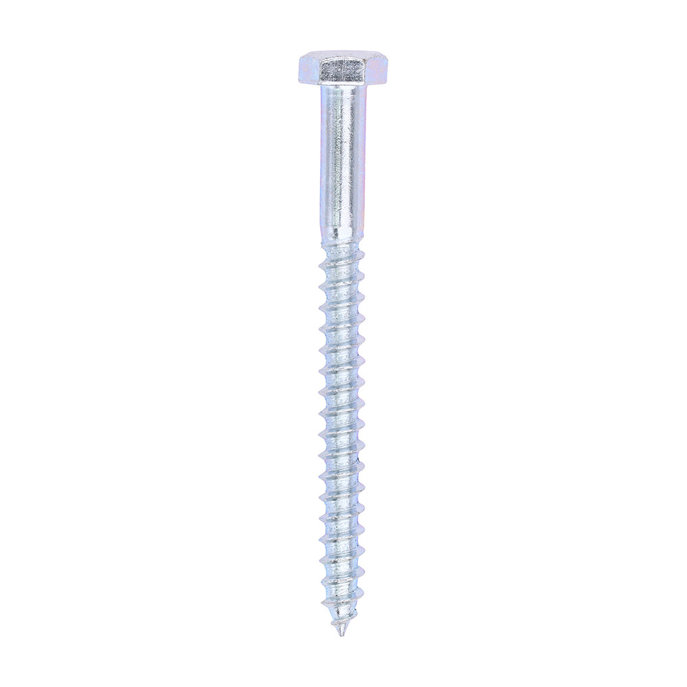 This is an image showing TIMCO Coach Screws - Hex - Zinc - 6.0 x 70 - 200 Pieces Box available from T.H Wiggans Ironmongery in Kendal, quick delivery at discounted prices.