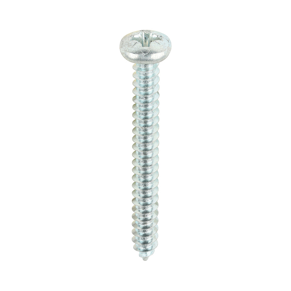 This is an image showing TIMCO Self-Tapping Screws - PZ - Pan - Zinc - 8 x 1 1/2 - 200 Pieces Box available from T.H Wiggans Ironmongery in Kendal, quick delivery at discounted prices.