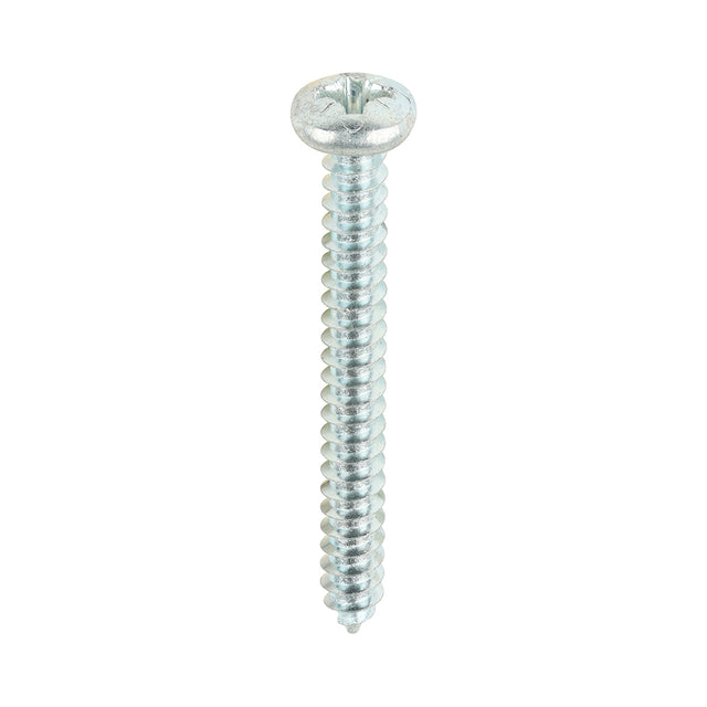 This is an image showing TIMCO Self-Tapping Screws - PZ - Pan - Zinc - 8 x 1 1/2 - 200 Pieces Box available from T.H Wiggans Ironmongery in Kendal, quick delivery at discounted prices.