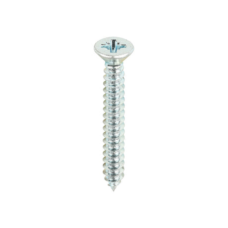 This is an image showing TIMCO Self-Tapping Screws - PZ - Countersunk - Zinc - 8 x 1 1/4 - 200 Pieces Box available from T.H Wiggans Ironmongery in Kendal, quick delivery at discounted prices.