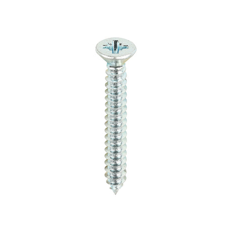 This is an image showing TIMCO Self-Tapping Screws - PZ - Countersunk - Zinc - 8 x 1 1/4 - 200 Pieces Box available from T.H Wiggans Ironmongery in Kendal, quick delivery at discounted prices.