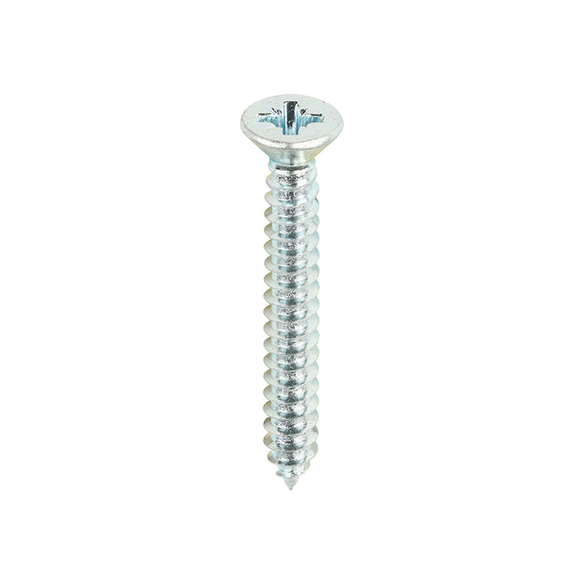 This is an image showing TIMCO Self-Tapping Screws - PZ - Countersunk - Zinc - 8 x 1 1/4 - 200 Pieces Box available from T.H Wiggans Ironmongery in Kendal, quick delivery at discounted prices.