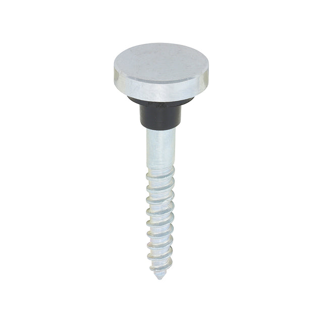 This is an image showing TIMCO Mirror Screws - Zinc - Chrome Flat - 8 x 1 1/4 - 10 Pieces TIMpac available from T.H Wiggans Ironmongery in Kendal, quick delivery at discounted prices.