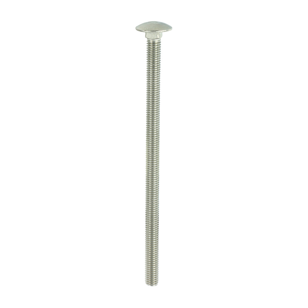 This is an image showing TIMCO Carriage Bolts - A2 Stainless Steel - M8 x 150 - 5 Pieces Bag available from T.H Wiggans Ironmongery in Kendal, quick delivery at discounted prices.