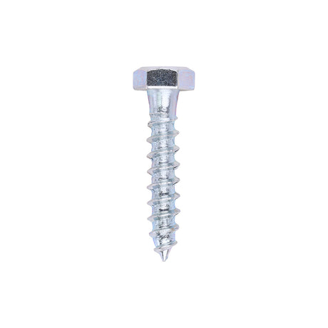 This is an image showing TIMCO Coach Screws - Hex - Zinc - 8.0 x 40 - 200 Pieces Box available from T.H Wiggans Ironmongery in Kendal, quick delivery at discounted prices.