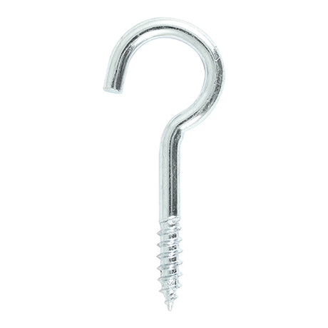 This is an image showing TIMCO Screw Hooks - Zinc - 100mm - 2 Pieces TIMpac available from T.H Wiggans Ironmongery in Kendal, quick delivery at discounted prices.