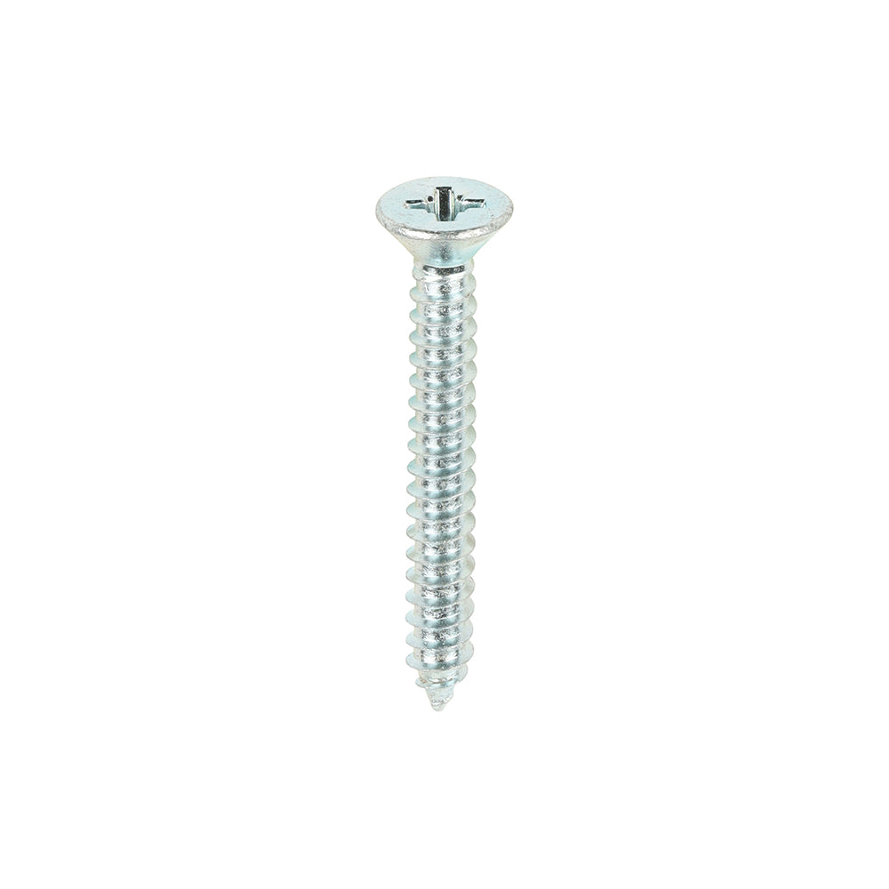 This is an image showing TIMCO Metal Tapping Screws - PZ - Countersunk - Self-Tapping - Zinc - 10 x 1 1/2 - 200 Pieces Box available from T.H Wiggans Ironmongery in Kendal, quick delivery at discounted prices.