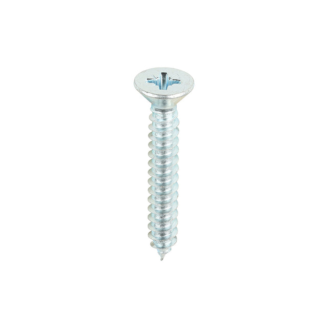 This is an image showing TIMCO Metal Tapping Screws - PZ - Countersunk - Self-Tapping - Zinc - 10 x 1 1/4 - 200 Pieces Box available from T.H Wiggans Ironmongery in Kendal, quick delivery at discounted prices.