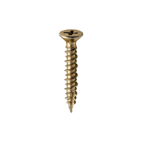This is an image showing TIMCO Window Fabrication Screws - Countersunk - PH - High-Low Thread - Slash Point - Yellow - 4.3 x 25 - 1000 Pieces Box available from T.H Wiggans Ironmongery in Kendal, quick delivery at discounted prices.