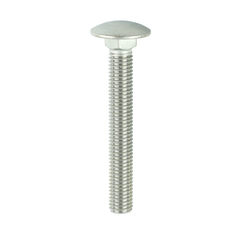 This is an image showing TIMCO Carriage Bolts - A2 Stainless Steel - M10 x 75 - 5 Pieces Bag available from T.H Wiggans Ironmongery in Kendal, quick delivery at discounted prices.