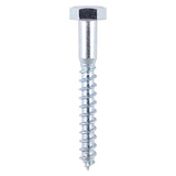 This is an image showing TIMCO Coach Screws - Hex - Zinc - 10.0 x 80 - 30 Pieces TIMbag available from T.H Wiggans Ironmongery in Kendal, quick delivery at discounted prices.