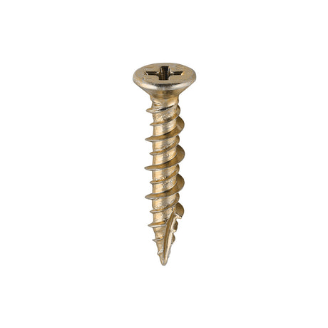 This is an image showing TIMCO Window Fabrication Screws - Countersunk - PH - High-Low Thread - Slash Point - Yellow - 4.8 x 25 - 1000 Pieces Box available from T.H Wiggans Ironmongery in Kendal, quick delivery at discounted prices.