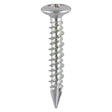 This is an image showing TIMCO Window Fabrication Screws - Pan Countersunk - PH - High-Low Thread - Slash Point - Zinc - 4.3 x 20 - 1000 Pieces Box available from T.H Wiggans Ironmongery in Kendal, quick delivery at discounted prices.