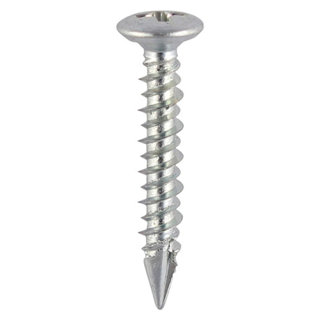 This is an image showing TIMCO Window Fabrication Screws - Pan Countersunk - PH - High-Low Thread - Slash Point - Zinc - 4.3 x 25 - 1000 Pieces Box available from T.H Wiggans Ironmongery in Kendal, quick delivery at discounted prices.