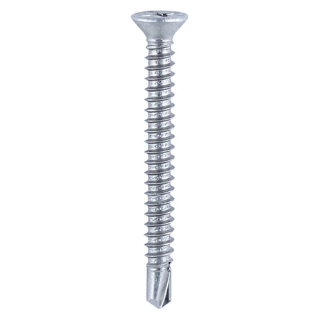 This is an image showing TIMCO Window Fabrication Screws - Countersunk with Ribs - PH - Self-Tapping - Self-Drilling Point - Zinc - 3.9 x 13 - 1000 Pieces Box available from T.H Wiggans Ironmongery in Kendal, quick delivery at discounted prices.