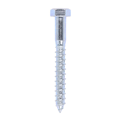This is an image showing TIMCO Coach Screws - Hex - Zinc - 12.0 x 100 - 25 Pieces Box available from T.H Wiggans Ironmongery in Kendal, quick delivery at discounted prices.