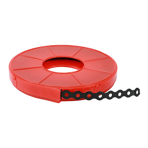 This is an image showing TIMCO Coloured Fixing Band - Black - 12mm x 10m - 1 Each Bag available from T.H Wiggans Ironmongery in Kendal, quick delivery at discounted prices.