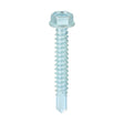 This is an image showing TIMCO Metal Construction Light Section Screws - Hex - Self-Drilling - Zinc - 12 x 1 1/2 - 500 Pieces Box available from T.H Wiggans Ironmongery in Kendal, quick delivery at discounted prices.