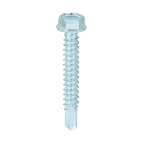 This is an image showing TIMCO Metal Construction Light Section Screws - Hex - Self-Drilling - Zinc - 12 x 1 1/2 - 500 Pieces Box available from T.H Wiggans Ironmongery in Kendal, quick delivery at discounted prices.