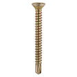This is an image showing TIMCO Window Fabrication Screws - Countersunk with Ribs - PH - Self-Tapping - Self-Drilling Point - Yellow - 3.9 x 16 - 1000 Pieces Box available from T.H Wiggans Ironmongery in Kendal, quick delivery at discounted prices.