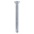 This is an image showing TIMCO Window Fabrication Screws - Countersunk with Ribs - PH - Self-Tapping - Self-Drilling Point - Zinc - 3.9 x 16 - 1000 Pieces Box available from T.H Wiggans Ironmongery in Kendal, quick delivery at discounted prices.