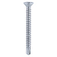This is an image showing TIMCO Window Fabrication Screws - Countersunk with Ribs - PH - Self-Tapping - Self-Drilling Point - Zinc - 3.9 x 19 - 1000 Pieces Box available from T.H Wiggans Ironmongery in Kendal, quick delivery at discounted prices.