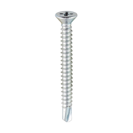This is an image showing TIMCO Window Fabrication Screws - Countersunk - PH - Self-Tapping - Self-Drilling Point - Zinc - 3.9 x 38 - 1000 Pieces Box available from T.H Wiggans Ironmongery in Kendal, quick delivery at discounted prices.