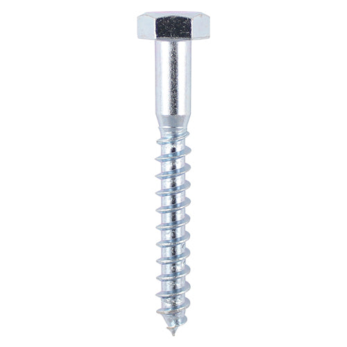 This is an image showing TIMCO Coach Screws - Hex - Zinc - 12.0 x 75 - 50 Pieces Box available from T.H Wiggans Ironmongery in Kendal, quick delivery at discounted prices.