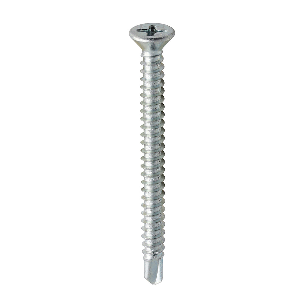 This is an image showing TIMCO Window Fabrication Screws - Countersunk - PH - Self-Tapping - Self-Drilling Point - Zinc - 3.9 x 45 - 500 Pieces Box available from T.H Wiggans Ironmongery in Kendal, quick delivery at discounted prices.