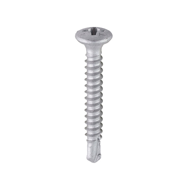 This is an image showing TIMCO Window Fabrication Screws - Friction Stay - Pan - PH - Self-Tapping Thread - Self-Drilling Point - Martensitic Stainless Steel & Silver Organic - 3.9 x 29 - 1000 Pieces Box available from T.H Wiggans Ironmongery in Kendal, quick delivery at discounted prices.