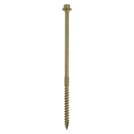 This is an image showing TIMCO Timber Screws - Hex Head - Exterior - Green - 6.7 x 150 - 4 Pieces TIMpac available from T.H Wiggans Ironmongery in Kendal, quick delivery at discounted prices.