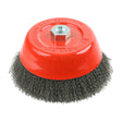This is an image showing TIMCO Angle Grinder Cup Brush - Crimped Steel Wire - 150mm - 1 Each Blister Pack available from T.H Wiggans Ironmongery in Kendal, quick delivery at discounted prices.